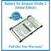 The Amazon Kindle 2 (Global Edition) Battery Replacement Kit with Tools, Video Instructions, Extended Life Battery and Full One Year Warranty - NewPower99 CANADA