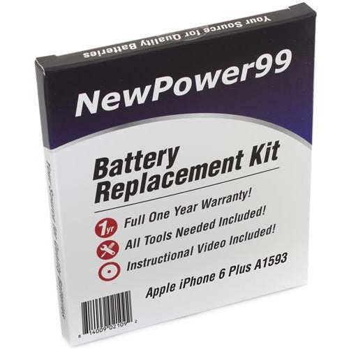 Apple iPhone 6 Plus A1593 Battery Replacement Kit with Tools, Video Instructions, Extended Life Battery and Full One Year Warranty - NewPower99 CANADA
