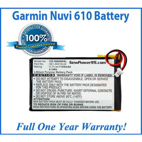 Garmin Nuvi 610 Battery Replacement Kit with Tools, Video Instructions, Extended Life Battery and Full One Year Warranty - NewPower99 CANADA
