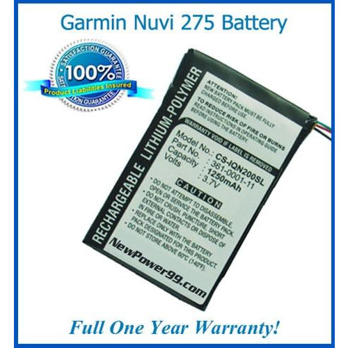 Garmin Nuvi 275 Battery Replacement Kit with Tools, Video Instructions, Extended Life Battery and Full One Year Warranty - NewPower99 CANADA