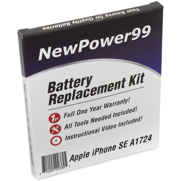 Apple iPhone SE A1724 Battery Replacement Kit with Tools, Video Instructions, Extended Life Battery and Full One Year Warranty - NewPower99 CANADA