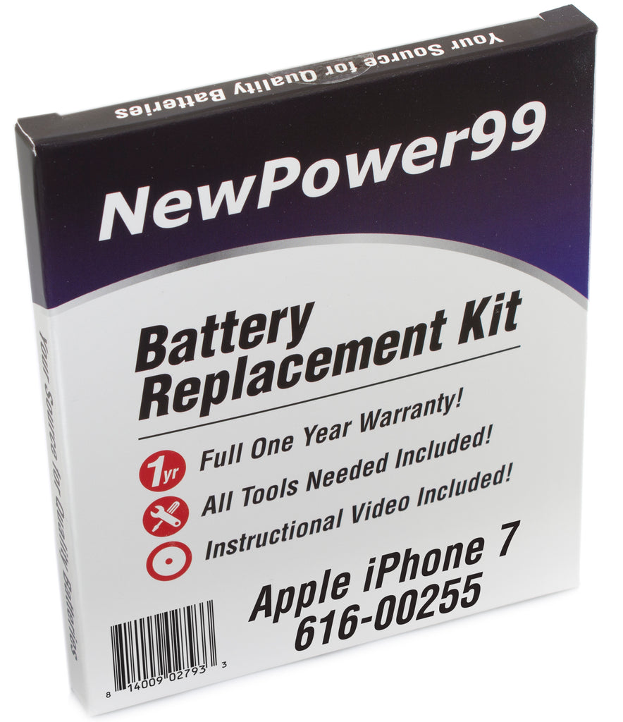 Apple iPhone 7 616-00255 Battery Replacement Kit with Tools, Video