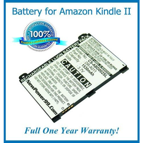 Amazon Kindle II Battery Replacement Kit with Tools, Video Instructions, Extended Life Battery and Full One Year Warranty - NewPower99 CANADA